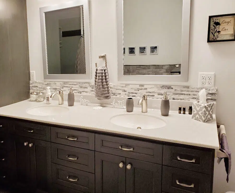Onyx vanity — white solid surface